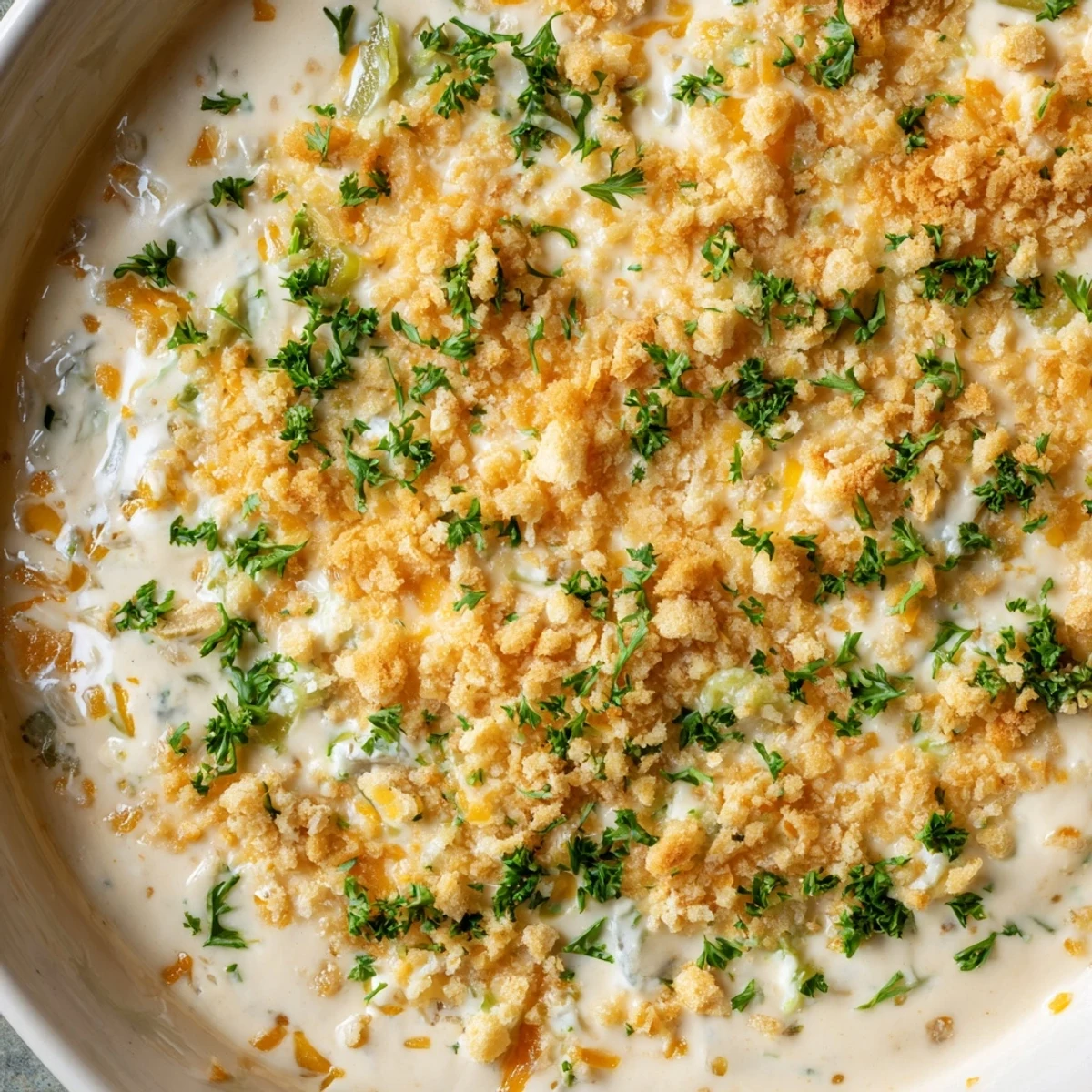 Sizzling Super Bowl Jalapeño Popper Dip is served warm with a bowl of tortilla chips for dipping.