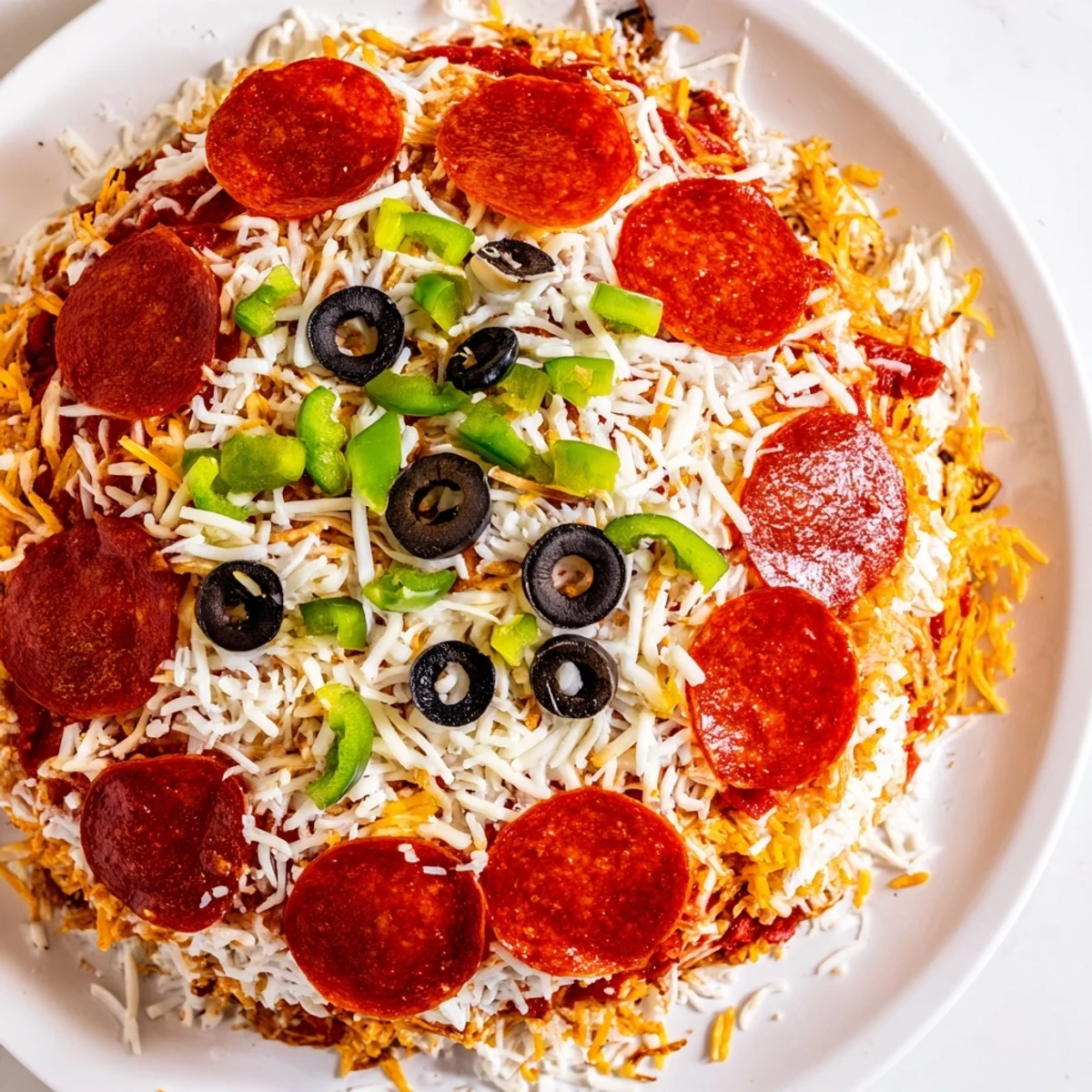 Cheesy Pepperoni Pizza Dip with marinara and herbs, perfect for game day parties and gatherings.