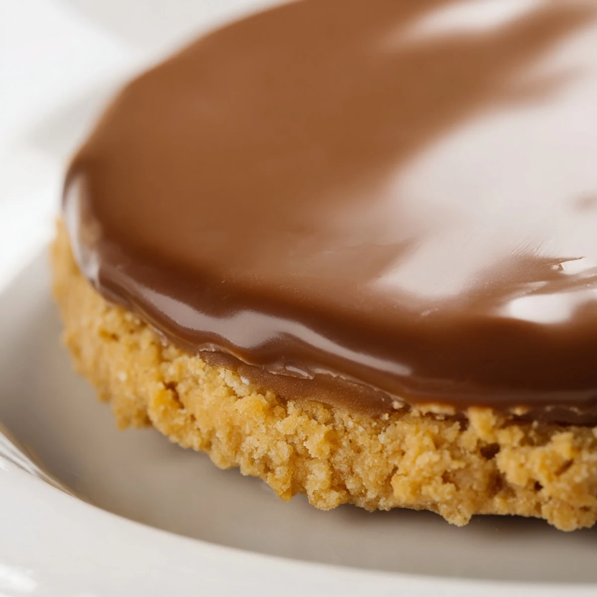 Golden Twix Cookies are arranged on a rustic wooden board, each with a visible shortbread base, creamy caramel middle, and rich milk chocolate top.