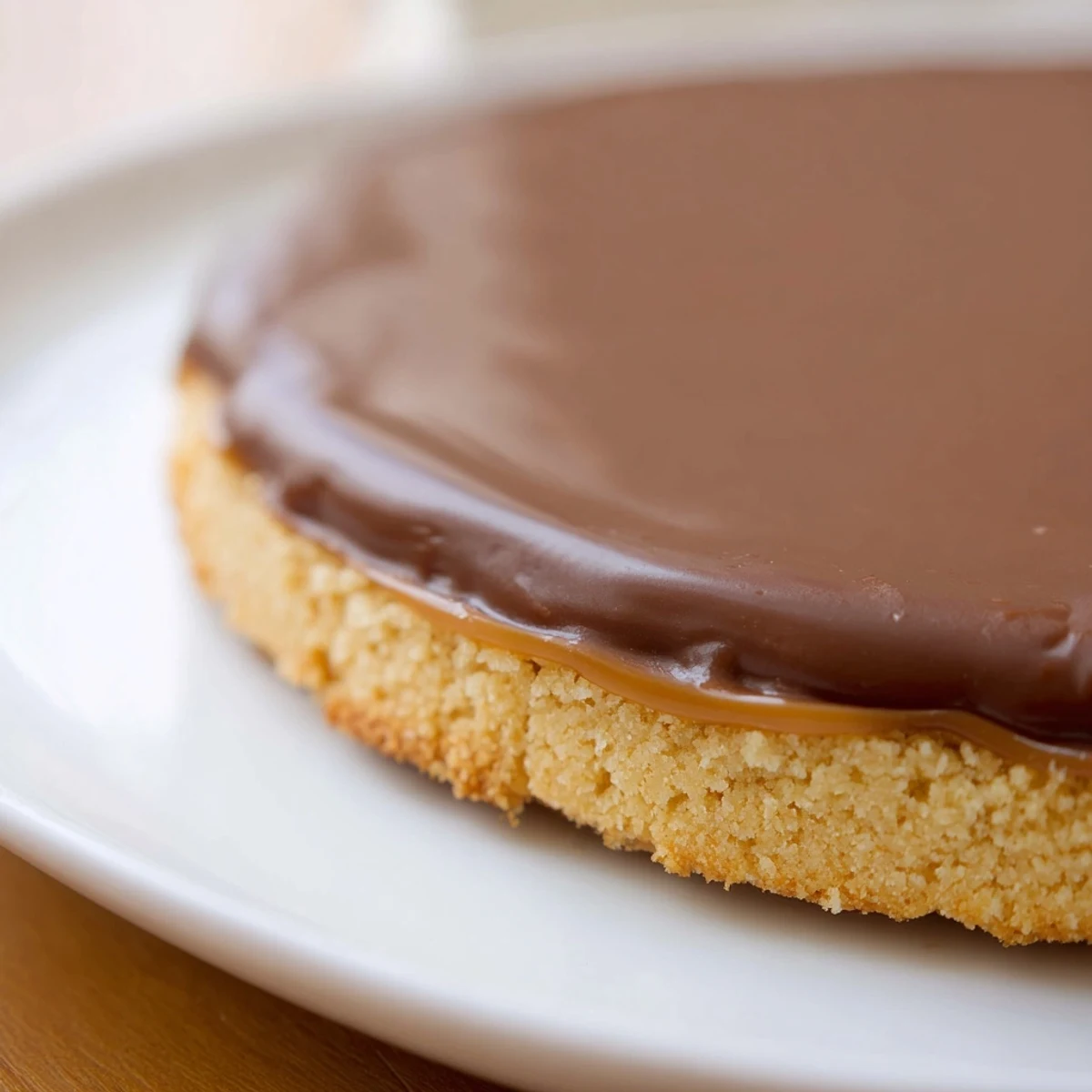 These Twix Cookies display a beautiful stacked presentation, highlighting the crunchy shortbread, gooey caramel, and melted chocolate inspired by the classic candy bar.