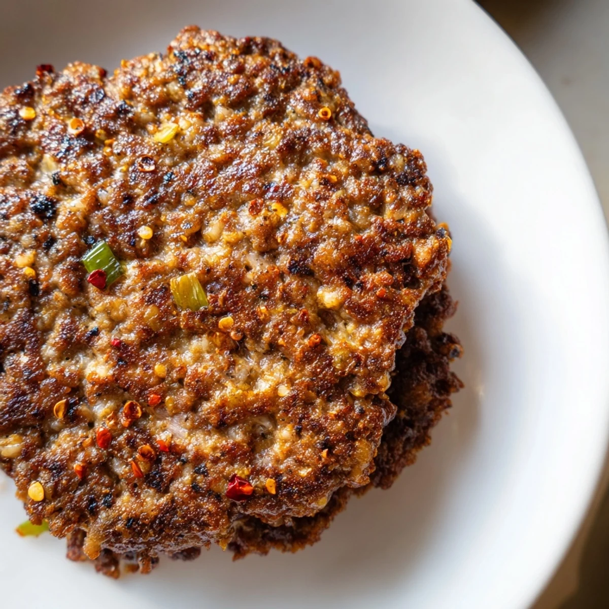 Spiced Pakistani Chapli Kabab served with fresh naan bread and cooling mint yogurt raita