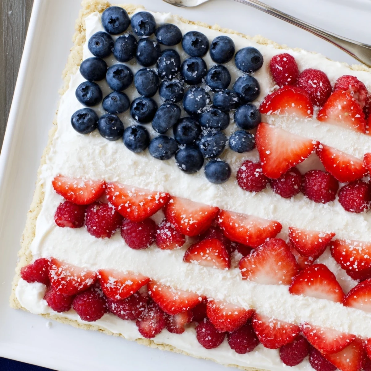 Sugar Cookie Flag Fruit Pizza