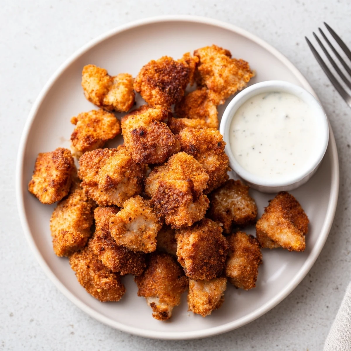 Buttermilk marinated Chicken Bites served hot with honey mustard and toothpicks