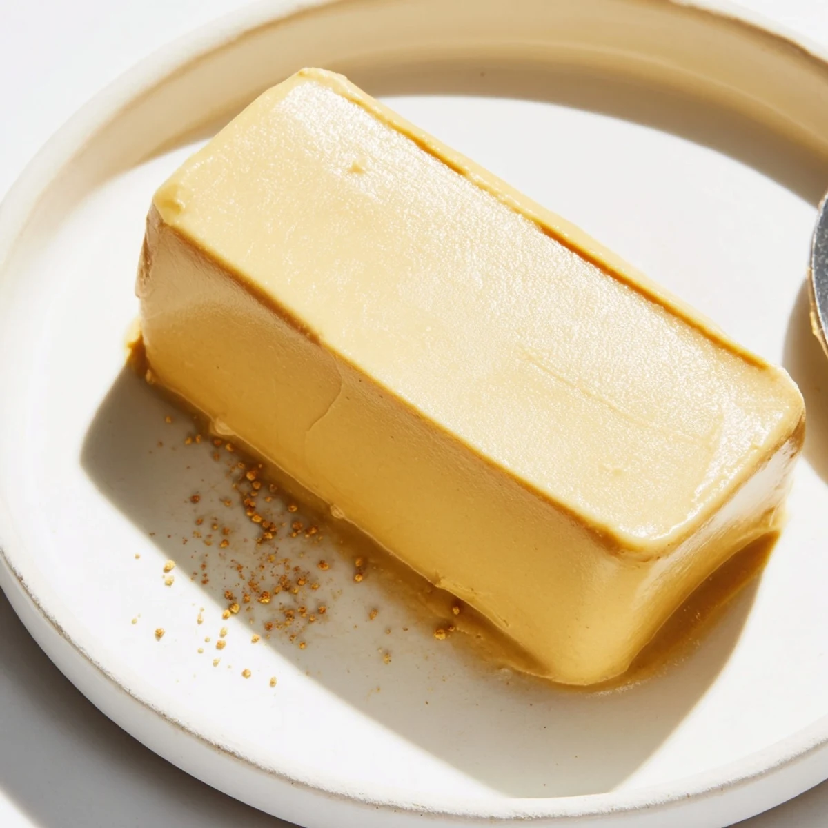 Creamy Vegan Dairy Free Butter spread on warm toast with sea salt