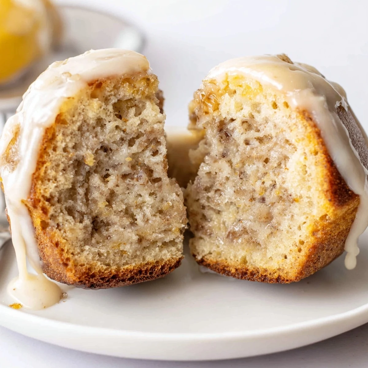 A stack of Banana Donuts with cinnamon dusting and soft crumb
