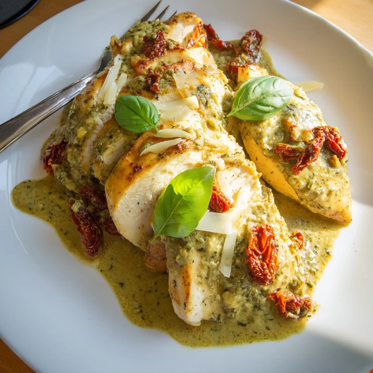 Creamy Pesto Chicken Skillet