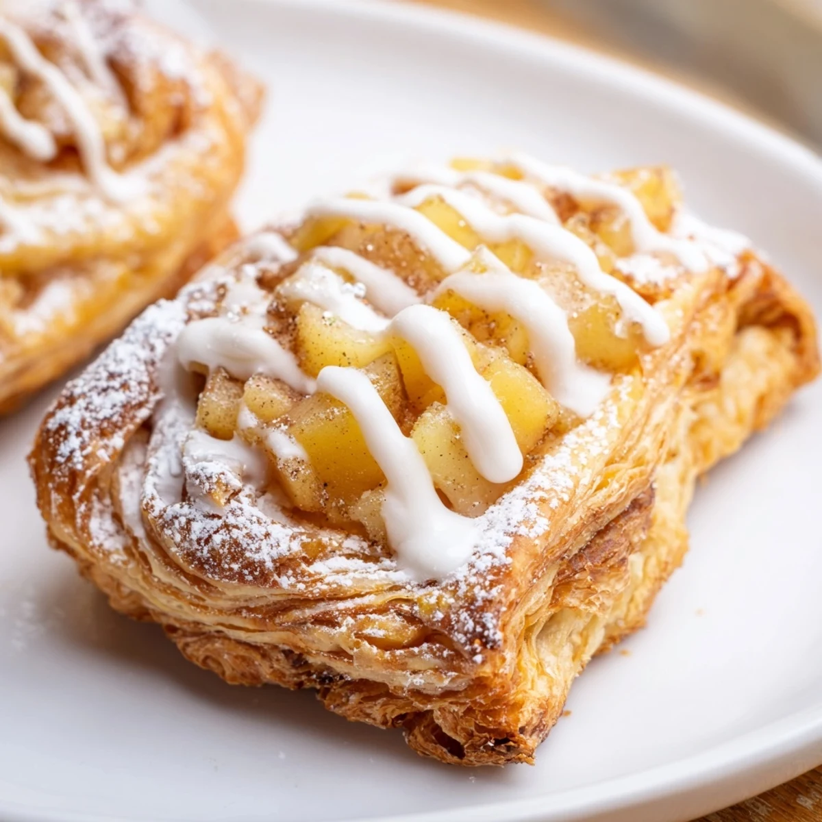Sweetened cream cheese filling pairs with tender apples in these freshly baked breakfast pastries.