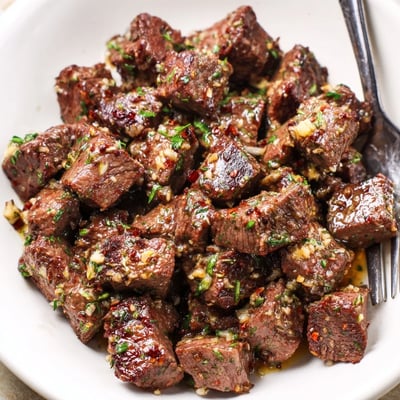 Cowboy Butter Steak Bites